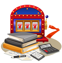 Slot machine, dei libri e una calcolatrice