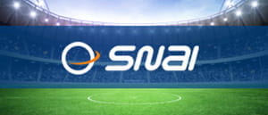 Il logo di SNAI in uno stadio di calcio