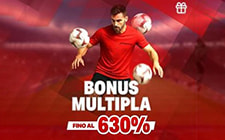 Bonus multipla fino al 630% Sportium