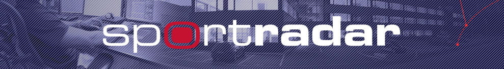 Il quartier generale di Sportradar in Svizzera e il logo dell'azienda