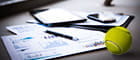 Immagine che rende l'idea di studiare i dati sulle partite e i tornei di tennis