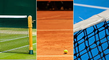Le varie superfici su cui si gioca a tennis: cemento, terra, erba