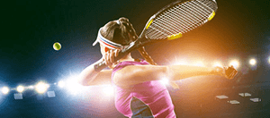 Tennista in azione