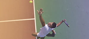 Tennista in azione