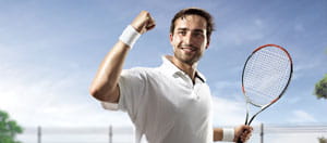 Tennista in azione