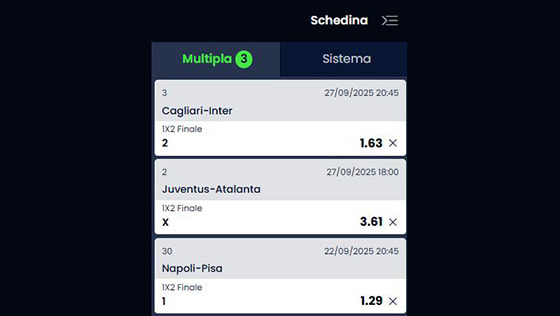 La schedina online su Totosì