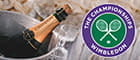 Una bottiglia di Champagne con il logo di Wimbledon