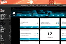 Un'immagine della home page di Winga