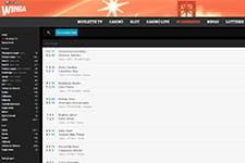 Un'immagine della pagina live di Winga