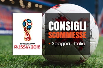 Spagna-Italia: consigli scommesse e logo di Russia 2018