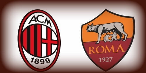 I loghi di Milan e Roma