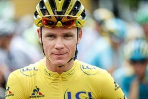 Primo piano di Chris Froome