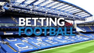 Il logo di Betting on Football con lo Stamford Bridge sullo sfondo