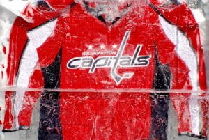 La maglia ufficiale dei Washington Capitals nei Playoff NHL 2018
