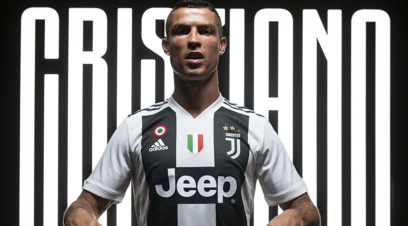 Cristiano Ronaldo con la maglia della Juventus