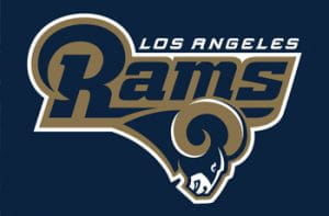 Il logo della squadra di football americano Los Angeles Rams