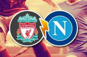 I loghi di Liverpool e Napoli