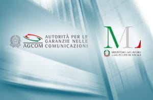 I loghi del Ministero del Lavoro e dell'AGCOM