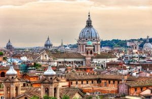 Una veduta dall'alto di Roma