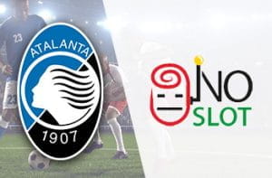 Il logo della squadra di calcio dell’Atalanta, il logo dell’iniziativa No slot