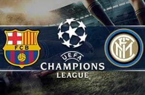 I loghi di Barcellona, Inter e Champions League