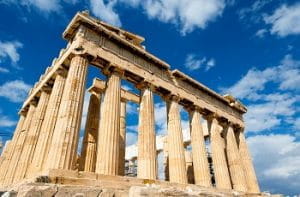 Una veduta del Partenone di Atene