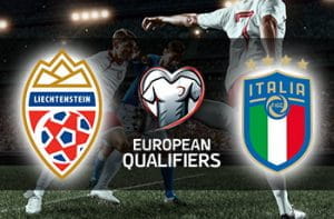 il logo della nazionale di calcio del Liechtenstein, il logo delle qualificazioni a Euro 2020, il logo della nazionale di calcio dell’Italia