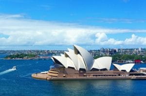 Una veduta dell'Opera House di Sidney, Australia