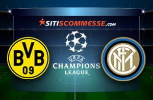 I loghi di Borussia Dortmund, Inter e Champions League