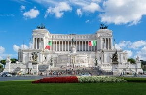 Una veduta dell'Altare della Patria, a Roma