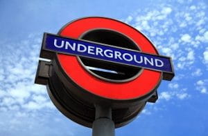 Il logo della Underground di Londra