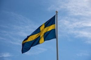 La bandiera della Svezia
