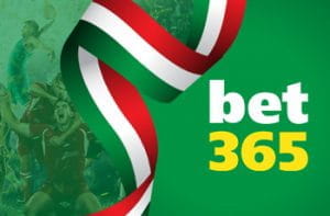 Il logo del bookmaker bet365 e un nastro con la bandiera italiana
