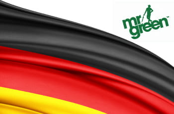 Il logo di Mr Green e la bandiera della Germania