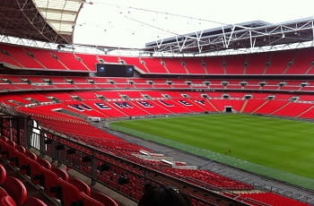 Le tribune dello stadio di Wembley
