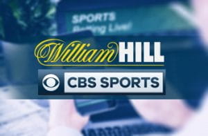 Il logo del bookmaker William Hill e il logo dell’emittente CBS