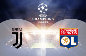 I loghi di Juventus, Olympique Lione e Champions League