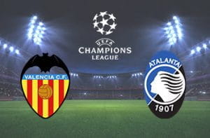 I loghi di Valencia, Atalanta e Champions League