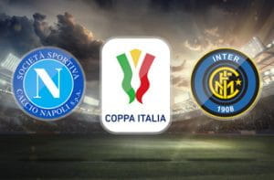 I loghi di Napoli, Inter e Coppa Italia