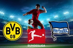 I loghi di Borussia Dortmund, Bundesliga e Hertha Berlino