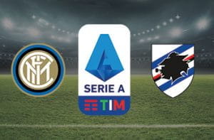 I loghi di Inter, Sampdoria e Serie A
