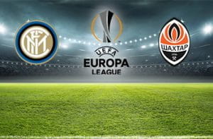 I loghi di Inter, Shaktar Donetsk e Europa League