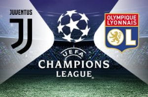 I loghi di Juventus, Olympique Lione e Champions League