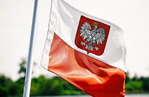 La bandiera della Polonia