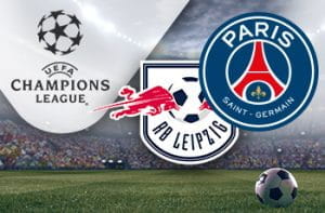 I loghi di Lipsia, Paris Saint-Germain e Champions League