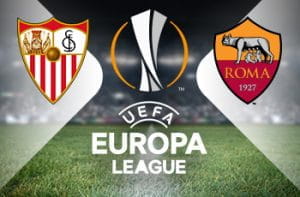 I loghi di Siviglia, Roma ed Europa League