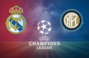 I loghi di Real Madrid, Inter e Champions League