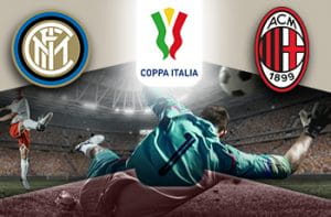 I loghi di Inter, Milan e Coppa Italia