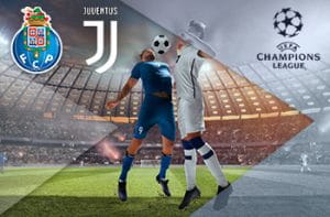 Il logo della Champions League, il logo del Porto, il logo della Juventus