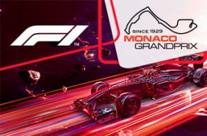 I loghi della Formula 1, del G.P. di Monaco e una monoposto
